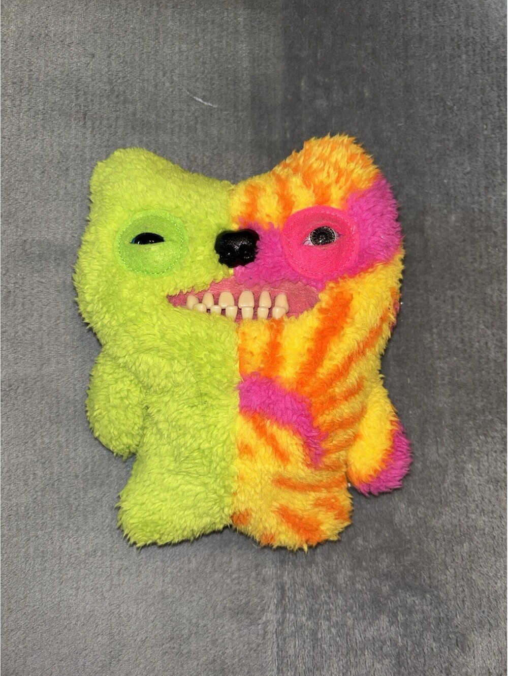 Fuggler Misfit Monsters Series 1 Munch Tooth Green & Tye Dye Orange Yellow Pink